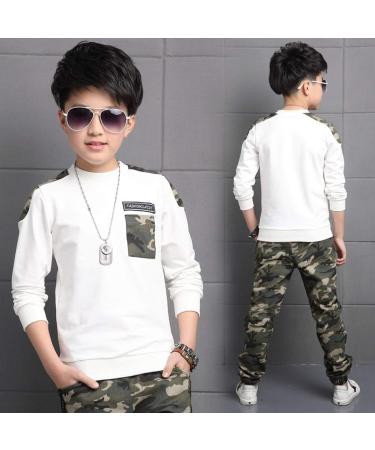 AMhomely Baby Boy Romper Sale - Camo Letter Tracksuit Set for Toddler Boys | 2-3 Years White - Buy Online on GoSupps.com