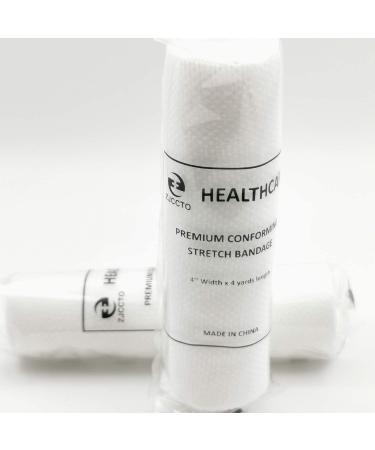 ZJCCTO Medical 24 Bulk Gauze Stretch Bandage Roll 4 Inch x 4 Yards - Premium Cloth Bandage for First Aid Supplies - Buy Online on GoSupps.com
