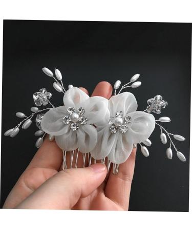 HAPINARY Crystal Headpiece Wedding Headpiece Prom Headpiece Crystal Hair Accessories Pearl Wedding Hair Accessories Flower Hair Accessories Pearl Headpiece Flower Girl Bride White Headband - Buy Online on GoSupps.com