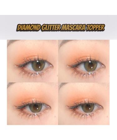 Diamond Glitter Mascara Topper Sparkling Diamond Shining Eyelash Mascara for Party for Women Girls (2 pcs) - Buy Online on GoSupps.com