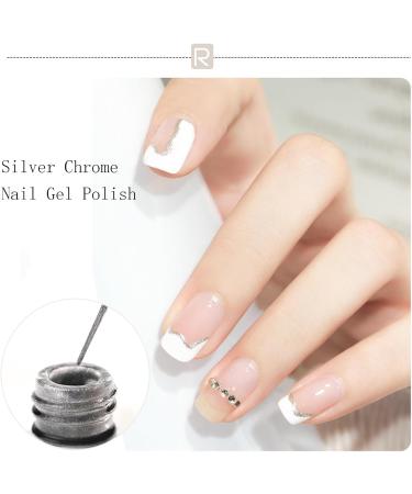 Gel Nail Polish Liner - Silver Chrome Nail Gel Polish - Metallic Painting Nail Gel Swirl Nail Art Gel - Classic Silver Gel Art Paint for Thin French Line - Nail Art Brush Soak off UV Lamp Manicure - Buy Online on GoSupps.com
