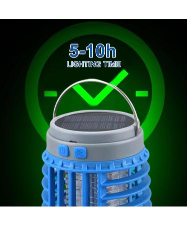 Electric Mosquito Killer Lamp Mosquito Lamp Mosquito Zapper Electric Fly Killer Illumination Waterproof Solar Mosquito Killer Lamp Insect Killer Electric Camping(Color:Blue) - Buy Online on GoSupps.com