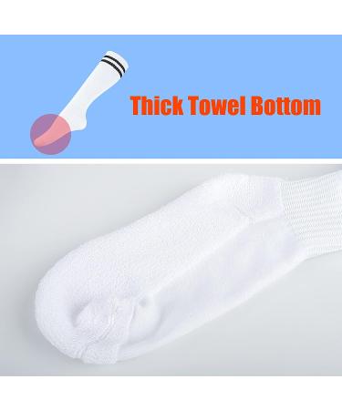 Kids Soccer Socks - 4 Pairs, White & Black Knee High Football Socks for 5-12 Year Old Boys & Girls - Ideal for Running, Team Sports - Gift for Youth Athletes - Buy Online on GoSupps.com