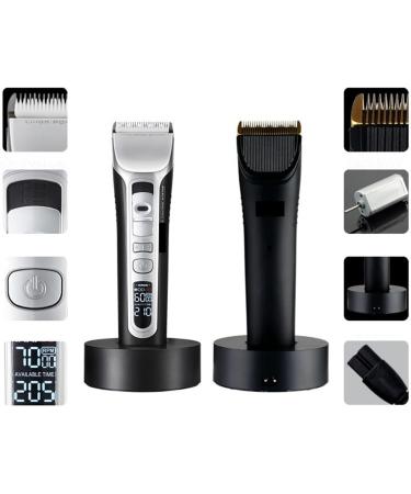 Professional Electric Hair Trimmer for Men - 100V-240V LED Display Clipper with Charger Base | Hair Care & Styling - Buy Online on GoSupps.com
