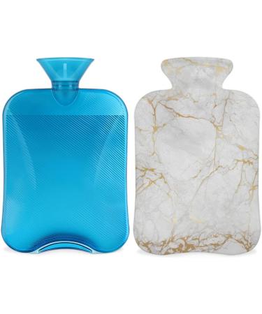 2L Marble Textured Hot Water Bottle | Pain Relief & Therapy for Cramps | PVC Warm-Up Bag for Cold & Heat | Ideal Feet & Hand Warmer - Buy Online on GoSupps.com