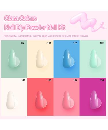 Dip Powder Nail Kit Starter - 8 Color Set for DIY French Manicure | Includes Base, Top Coat, Activator, Nail File, and Brushes - Buy Online on GoSupps.com
