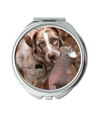 Mirror Compact Mirror Retriever Dog Canine Sporting Looking Outdoors pocket mirror portable mirror