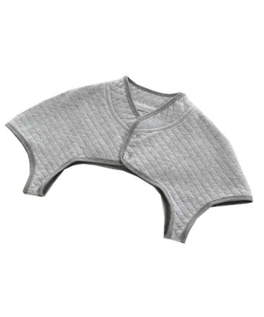 Shoulder vest shoulder cushion for back neck and shoulders pain relief migraines relieve avoid arthritis pain shoulder warmer thin with collar gray