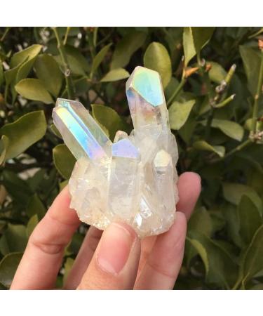 Natural Crystal Rough Gems for Decoration 90-100g White Flame Aura Quartz Crystal Cluster Aura Crystal - Buy Online on GoSupps.com