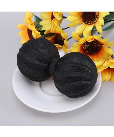 Lurrose Peanut Massage Ball - Double Ball TPE Relaxation & Yoga Roll for Shoulder Relief - Medium Black - Buy Online on GoSupps.com