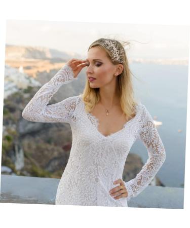 Housoutil Braided Pearl Hair Comb Wedding Hair Comb Diamond Headpiece Hair Clip for Wedding Flower Hair Pins Bridal Headpiece Rhinestone Headpiece Iron Wire White Hair up Bride Modeling - Buy Online on GoSupps.com