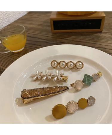 8PCS Handmade Pearl Hair Clips - Fashionable Barrettes for Women & Girls - Party Wedding Decorations - Buy Online on GoSupps.com