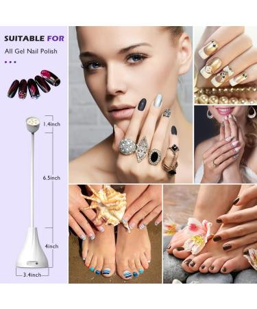 Mini Lotus Hands-Free LED UV Nail Lamp | Rotatable Quick Dry Curing Light for Home DIY & Salon Manicure - Buy Online on GoSupps.com