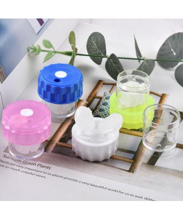 Lurrose 4-Piece Colored Contact Lens Cleaning Box - Travel-Friendly Manual Lens Cleaner & Magnifying Case for Daily Use - Buy Online on GoSupps.com