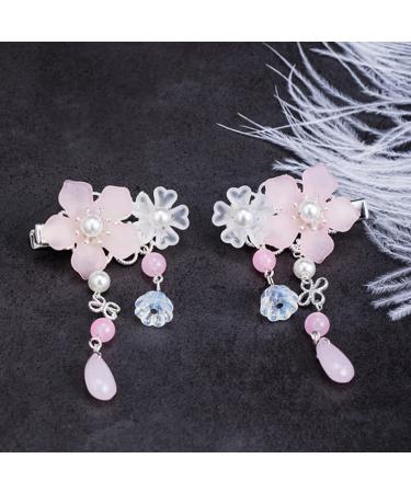 Lurrose Vintage Crystal Tassel Hair Clips - Chinese Ancient Style Alligator Clips for Women Girls - Buy Online on GoSupps.com