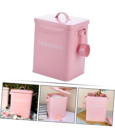 COOLHIYA 1pc Washing Storage Sealing Storage Case Laundry Room Trash Can Iron Pink - Buy Online on GoSupps.com