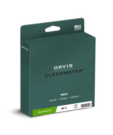 Orvis Clearwater Fly Line - Versatile 90-Foot Weight Forward 3-9WT Fly Fishing Line with Welded Loop, Multifilament Core WF 5 Moss
