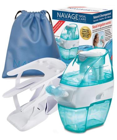 Navage Nasal Care Deluxe Bundle: Navage Nose Cleaner with 20 SaltPods, Countertop Caddy, and Travel Bag. 142.85 if Purchased Separately. Save 22.90. for Improved Nasal Hygiene (Sky Blue)