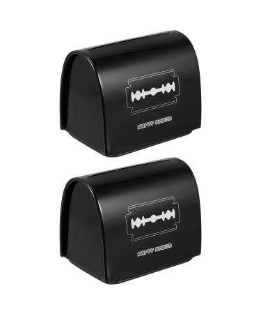 Packove 2 pieces-storage box safety rasier container Little container for sharp objects Barbershop storage tool