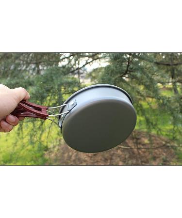 AIROKA Aluminum Alloy Non-Stick Medium Frying Pan - Folding Handle for Camping, Picnic, Hiking - Buy Online on GoSupps.com