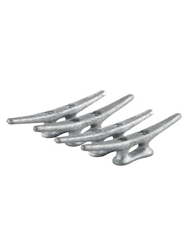 4 Pack 6inch Heavy Duty Boat Cleat/Galvanized Cast Iron Dock Cleat for Marine or Decorative Applications