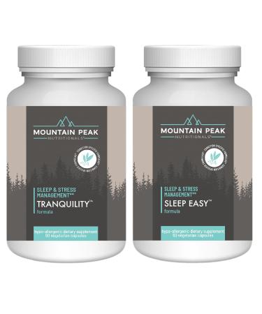 Mountain Peak Nutritionals Ultimate Relaxation Bundle - Tranquility & Sleep Easy - Promoting A Calm & Relaxed Mood for Better Rest - Sleep Support Supplements w/Vitamins B6 & B12