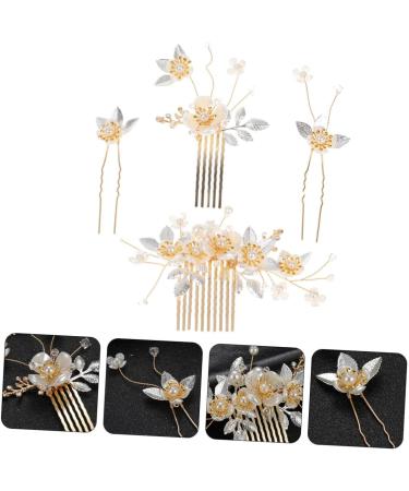 DOITOOL 2 Sets Hair Accessories Pearl Headpiece Rhinestone Hair Clips Pearl Hair Clips Floral Hair Clips Bride Hair Decor Bride Headpiece Bridal Wedding Zinc Alloy Comb Women's - Buy Online on GoSupps.com
