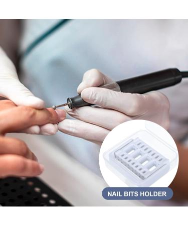 1Pc Box nail bit holder polisher nail salon nail stand Storage Box white Nail supplies tool nail clippers storage items storage box nail nail grinding holder drill - Buy Online on GoSupps.com