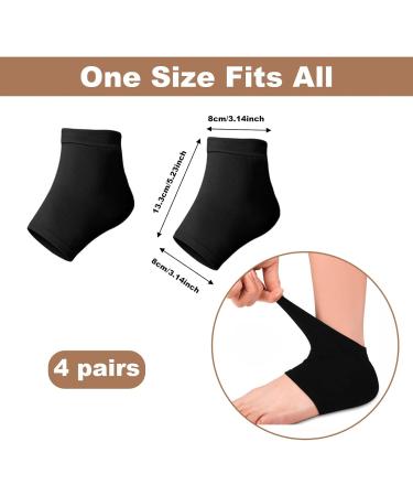 QSZHSL Pack of 4 pairs of moisturizing gel heel socks - Open heel socks - Foot protection - S - Buy Online on GoSupps.com