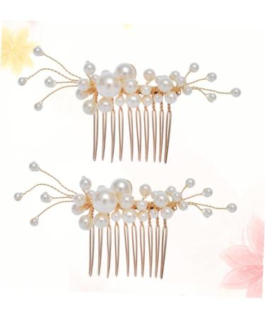 FRCOLOR 2 Sets of Headpieces for the Bride Wedding Hair Jewellery Wedding Hair Accessories Hair Accessories for Wedding Hair Comb for Women Tiara Pearls Hair Comb Bridal Comb Fashion Accessories - Buy Online on GoSupps.com