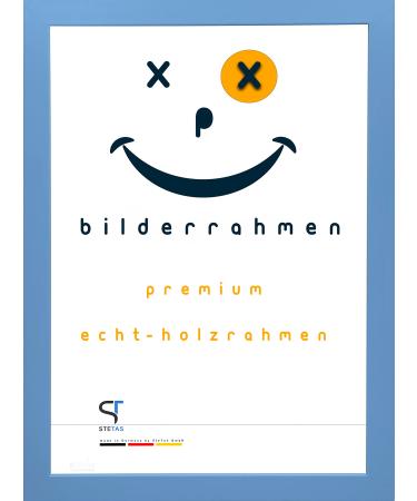 SteTas picture frame 20x30 cm in baby blue | Happy Frame Confetti | Acrylic glass | Wooden frame | Made in Germany 20 x 30 cm baby blue