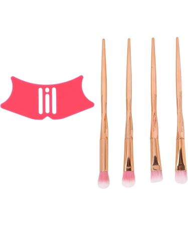Silicone Stencils 4 in 1 Multifunctional Eye Makeup Aids Tool with Makeup Brush for Nose Shadow Highlighter Winged Lip Line Eyelash Eyeshadow Aid Tool - Buy Online on GoSupps.com