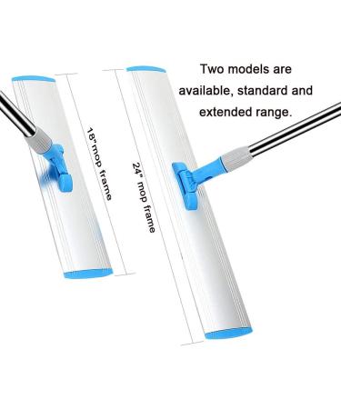 Wet Mop 24 Microfiber Heavy Duty Floor Aluminum Mop with Adjustable Stainless Steel Handle - 4 Wet/Dry Clothes Cleaning System (24 in) - Buy Online on GoSupps.com