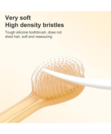 wirlsweal Baby Toothbrush and Silicone Tongue Brush Infant to Toddler Toothbrush 360 Degree BPA Free Cleaning Dental Care Portable Baby Tongue Brush Toothbrush Kit for 0-3 Years with Dust Cover Car - Buy Online on GoSupps.com
