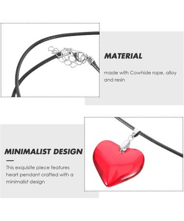 CALLARON during Love Heart Necklace Necklaces for Women Trendy Cowhide Rope Heart-shaped Necklace Chain - Buy Online on GoSupps.com