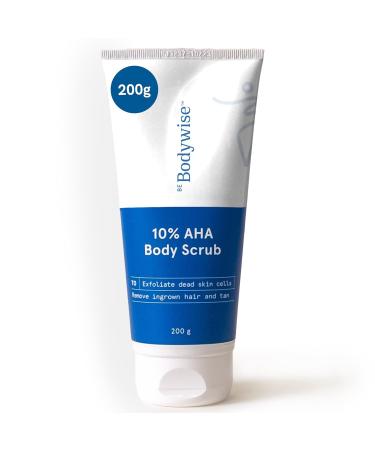 Be_Bodywise 10% Lactic AHA Exfoliating Body Scrub (200g) | For Tan Removal & Soft-Smooth Skin | For Women |
