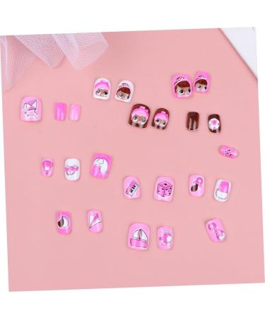 POPETPOP 2 Sets Kids False Nail Colorful Kids Nail Stickers Nail Art Decals Eco-friendly Nail Stickers Kids Art Fake Nail Cartoon Finished Nail Art Child - Buy Online on GoSupps.com