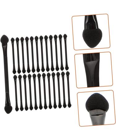 NOLITOY 25 Pcs Double Ended Eye Shadow Stick Makeup Eyeshadow Makeup Use Lipstick Brush Black Plastic - Buy Online on GoSupps.com