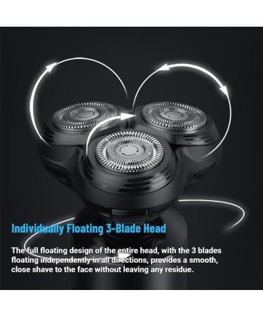 Shaver Head Shaver Accessories Removable Ultra Thin Three Rings Net Durable Electric Shaver Head for Men Gift - Buy Online on GoSupps.com