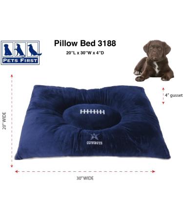 Dallas Cowboys NFL Pet Bed - Soft & Cozy Football Dog Bed for Cats & Dogs - Buy Online on GoSupps.com