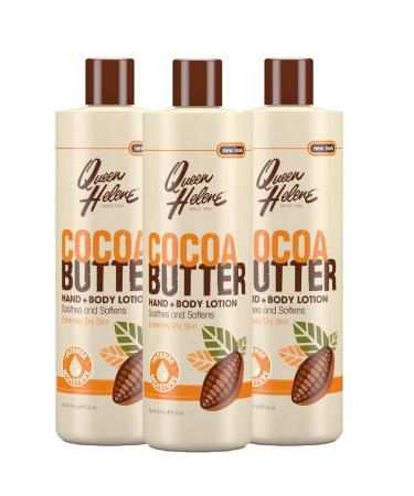 QUEEN HELENE Cocoa Butter Hand & Body Lotion 16 oz (Pack of 3) Cocoa Butter 16 Ounce (Pack of 3)
