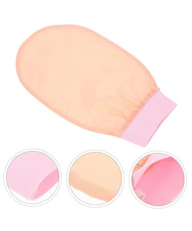 Buy Mud Bath Towel & Exfoliating Gloves Premium Bathing Mittens for Body Scrubbing | Silk Pink Lotus Color - Buy Online on GoSupps.com