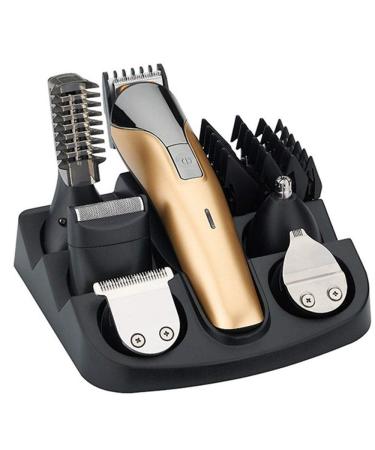 Hair Clippers for Men Beard Trimmer Kit for Men Hair Trimmer Kit Precision Trimmer Nose Hair Trimmer Waterproof Rechargeable 7 in 1 (Black) Metallic