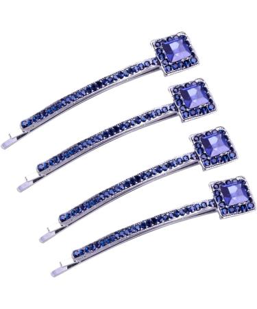 DOITOOL 4 Pairs Rhinestones Hair Barrettes Bangs Wedding Headpiece for Bride Hair Accessories for Women Wedding Hair Pins Hair Clip Antique Hairpin Fashion Pair Clip Miss - Buy Online on GoSupps.com