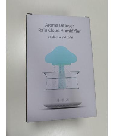 Rain Cloud Humidifier with Remote & Waterfall Lamp - White Noise & Rain Sounds for Bedroom Desk - Air Humidifier - Buy Online on GoSupps.com