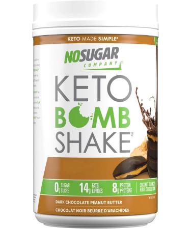 No Sugar Company Keto Protein Shake Peanut Butter Chocolate Low Carb Rich and Decadent Zero Sugar Curbs Appetite Helps Achieve Weight Goals Rich in MCT non-GMO All Natural (Pack of 1 (600g)) 600 g (Pack of 1)