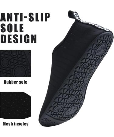 Decorist Water Shoes for Men & Women | Quick Drying Aquasocks | Unisex Beach & Swim Shoes (EU 44/45) - Black - Buy Online on GoSupps.com