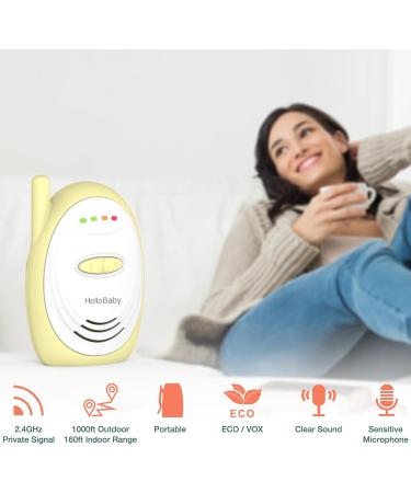 Hellobaby HB168 Digital Baby Monitor | DECT Audio Babyphone | Safe 300m Range | Eco Mode & USB Connection - Buy Online on GoSupps.com