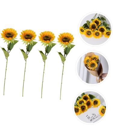 HOMSFOU 8 Pcs Simulated Sunflower Artificial Sunflowers Fake Flower Decors Home Accents Decor Bouquets for Wedding Faux Silk Flowers Sunflowers Bouquet Fake Flower Crafts Party Decor Props - Buy Online on GoSupps.com