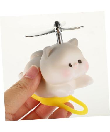 Abaodam Car Accessories - 2pcs Gray Vinyl Doll Ornaments & Windmill Bicycle Decor | 7.5x7.5CM - Buy Online on GoSupps.com